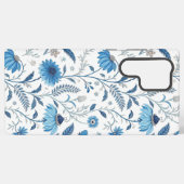 Chinoiserie Blue Echinacea Pattern Samsung Galaxy Hülle (Rückseite (Horizontal))