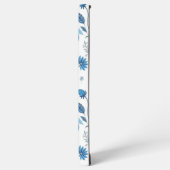 Chinoiserie Blue Echinacea Pattern Samsung Galaxy Hülle (Linke Seite)