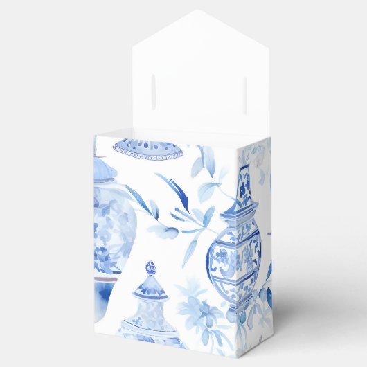 Chinoiserie Blue Favor Box Geschenkschachtel (Geöffnet)