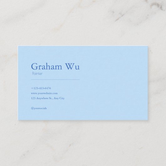 Chinoiserie Blue Floral and Gold Pine Tree Frame Visitenkarte (Rückseite)