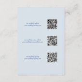 Chinoiserie Blue Floral Wedding Details QR Code Begleitkarte (Rückseite)
