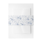 Chinoiserie Blue Floral Wedding Einladungsbanderole (Vorderseite Beispiel)
