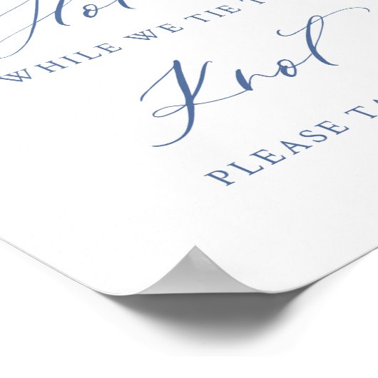 Chinoiserie Blue Floral Wedding Lounge Gedächtnisz Poster (Ecke)