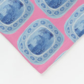 Chinoiserie Blue Ginger Jar Babydecke  Fleecedecke (Ecke)