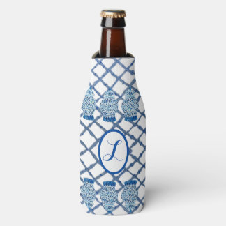 Chinoiserie Blue Ginger Jar Doar kann Cooler flasc Flaschenkühler