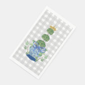 Chinoiserie Blue Ginger Jar Topiary Serviette (Ecke)