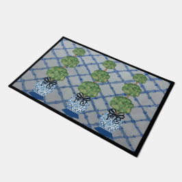 Chinoiserie Blue Ginger Jars Doormat Begrüßungsmat Fußmatte