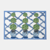 Chinoiserie Blue Ginger Jars Doormat Begrüßungsmat Fußmatte (Vorderseite)