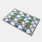 Chinoiserie Blue Ginger Jars Doormat Begrüßungsmat Fußmatte (Schrägansicht)