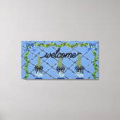 Chinoiserie Blue Ginger Jars Topiary Leinwanddruck (Vorderseite)