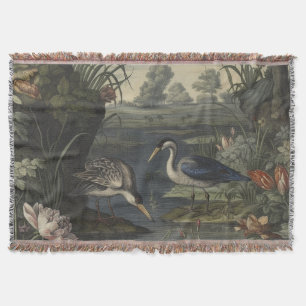 Chinoiserie Blue Kranich Botanische Wohndekoration Decke