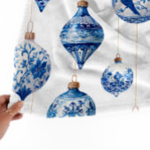 Chinoiserie Blue Ornament Weihnachten Fleecedecke