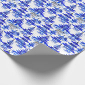 Chinoiserie Blue Pagodas Geschenkpapier (Ecke)