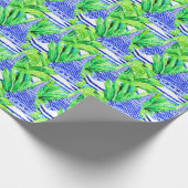 Chinoiserie Blue Pagodas Geschenkpapier (Ecke)