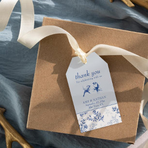 Chinoiserie Blue Paradies für Kletterhexen: Geschenkanhänger