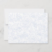 Chinoiserie Blue Peony Wedding RSVP Cards (Rückseite)
