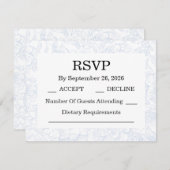 Chinoiserie Blue Peony Wedding RSVP Cards (Vorne/Hinten)