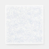 Chinoiserie Blue Peony Wedding Serviette (Vorderseite)