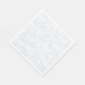 Chinoiserie Blue Peony Wedding Serviette (Ecke)