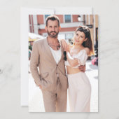 Chinoiserie blue photo save the date einladung (Rückseite)