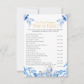 Chinoiserie Blue Tea Etiquette Bridal shower game  Einladung (Vorderseite)