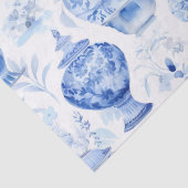 Chinoiserie Blue Tissue Paper Seidenpapier (Detail)