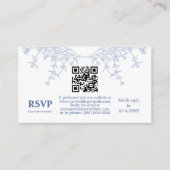 Chinoiserie Blue Toile Pagoda Wedding RSVP Begleitkarte (Vorderseite)