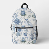 Chinoiserie Blue Toile Rucksack (Vorderseite)