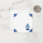 Chinoiserie Blue und White Ginger Jar Mitteilungskarte (Vorderseite/Rückseite Beispiel)