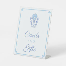 Chinoiserie Blue White Baby Duschkarten und Gesche Sockelschild