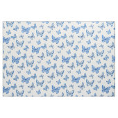 Chinoiserie Blue White Butterfly Stoff (Fat Quarter (45,7 x 55,9 cm))