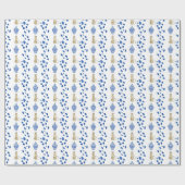 Chinoiserie Blue & White Cheetah Geschenkartikel W Geschenkpapier (Flach)