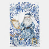 Chinoiserie Blue White Flora Weihnachten Geschirrtuch (Vertikal)