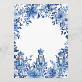 Chinoiserie Blue White Floral Nutcracker Soldiers Menükarte (Rückseite)