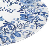 Chinoiserie Blue White Floral Nutcracker Soldiers Schneidebrett (Ecke)