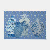 Chinoiserie Blue White Ginger Jars Fußmatte (Vorderseite)