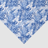 Chinoiserie Blue & White Pagodas Seidenpapier (Ausschnitt)