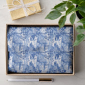 Chinoiserie Blue & White Pagodas Seidenpapier (Geschenk)