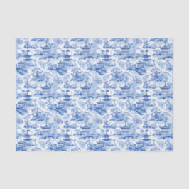Chinoiserie Blue & White Pagodas Seidenpapier