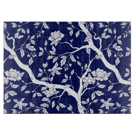 Chinoiserie Blue & White Schneidebrett (Vorderseite)