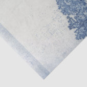 Chinoiserie Blue White Toile Bird Collage Seidenpapier (Ausschnitt)