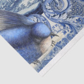 Chinoiserie Blue White Toile Blumenzellenschrift C Seidenpapier (Ausschnitt)