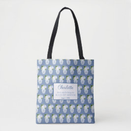 Chinoiserie Blue White Wedding Monogram Vielen Dan Tasche