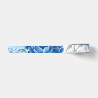 Chinoiserie Blue Wild Blume Grosgrain Ribbon Ripsband