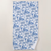 Chinoiserie Blue Wilhelm Strandtuch (Vorderseite)