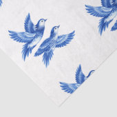 Chinoiserie Blue Willow Asain lovebirds Seidenpapier (Detail)