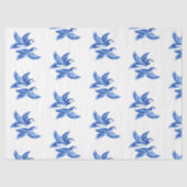 Chinoiserie Blue Willow Asain lovebirds Seidenpapier (Vorderseite)