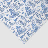 Chinoiserie Blue Willow Decoupage Tissue Paper Seidenpapier (Ausschnitt)