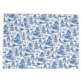 Chinoiserie Blue Willow Große Geschenktüte (Rückseite)