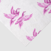 Chinoiserie Blue Willow Pink Asain lovebirds Seidenpapier (Detail)